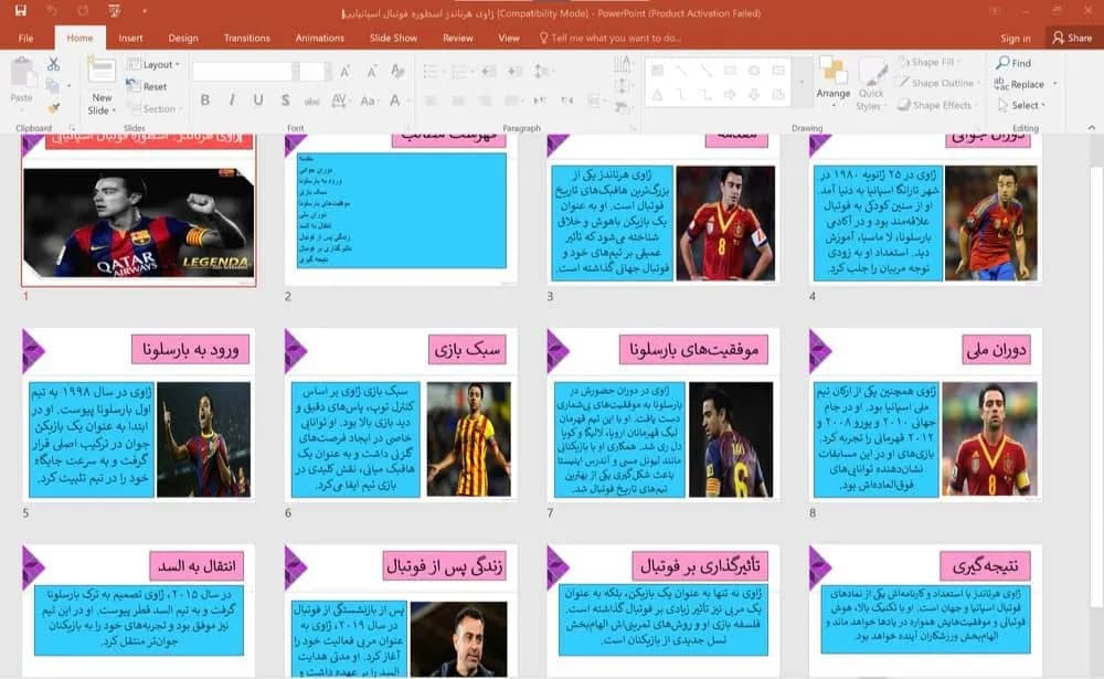 پاورپوینت ژاوی هرناندز (اسطوره فوتبال اسپانیایی)