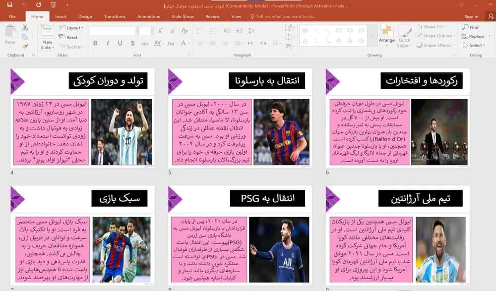 پاورپوینت لیونل مسی (اسطوره فوتبال جهان)
