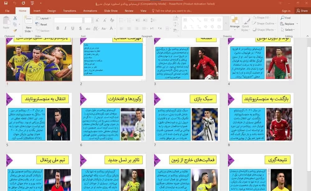 پاورپوینت کریستیانو رونالدو (اسطوره فوتبال مدرن)