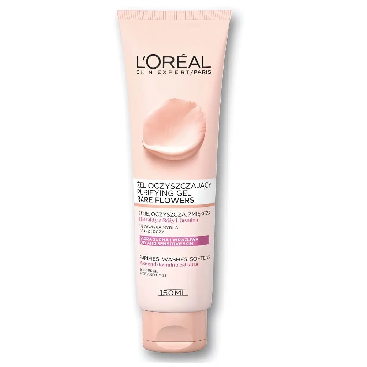 ژل شستشوی صورت لورآل L’Oréal مدل Rare Flowers حاوی عصاره گل رز و یاسمن | حجم 150 میل