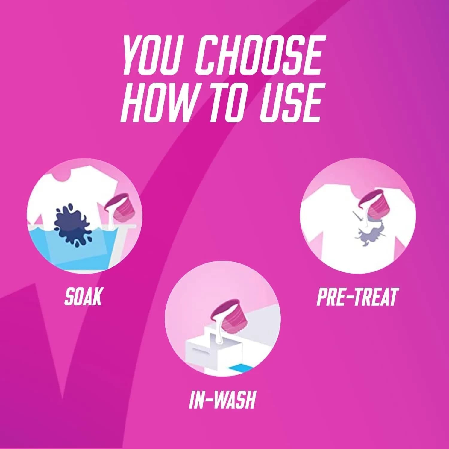 ژل مایع لکه بر و محافظ رنگ لباس ونیش Vanish مدل Oxi Action | حجم 750 میل — تصویر ۸