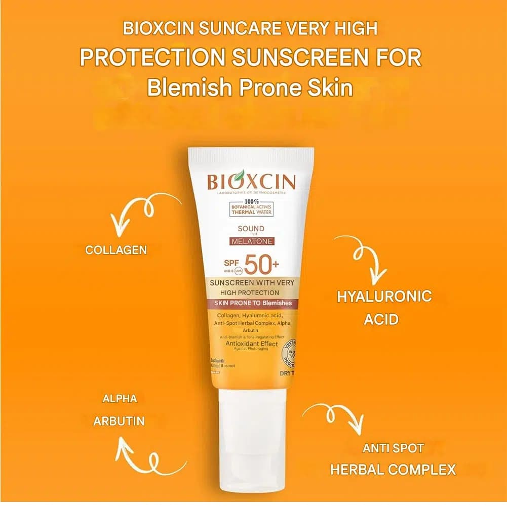 کرم ضد آفتاب بی رنگ بیوکسین با +SPF 50 – پوست مستعد لک | حجم 50 میل — تصویر ۷