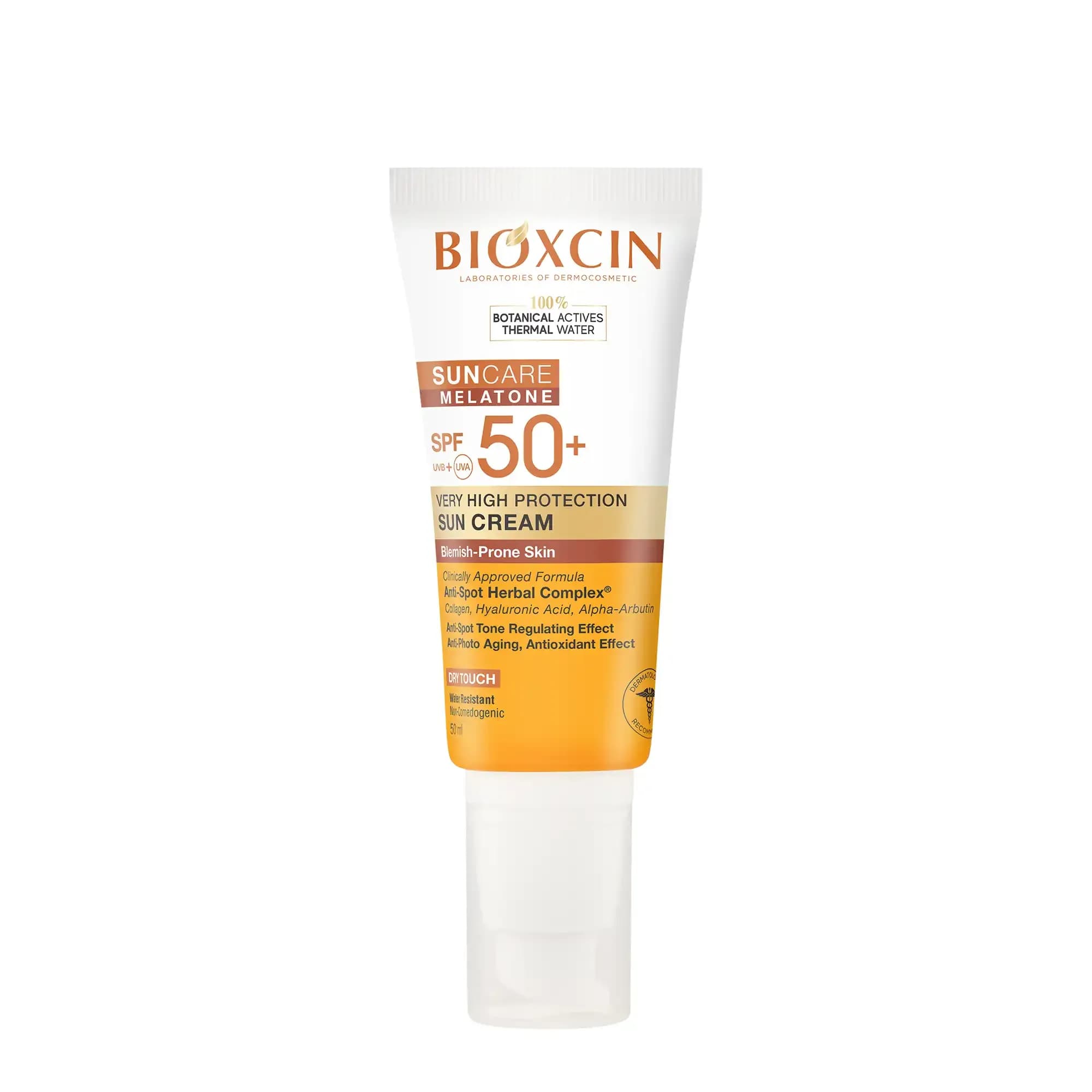 کرم ضد آفتاب بی رنگ بیوکسین با +SPF 50 – پوست مستعد لک | حجم 50 میل — تصویر ۲