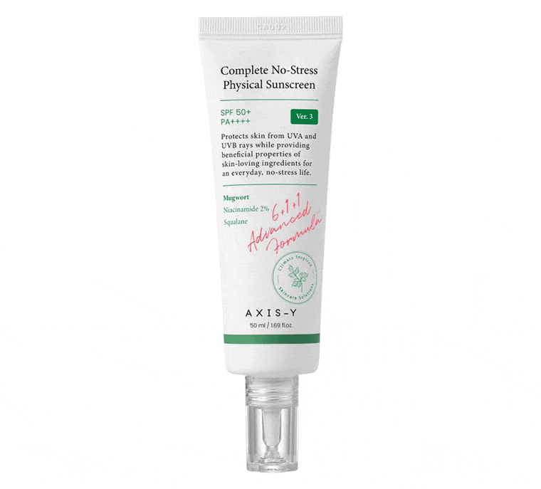 ضد آفتاب فیزیکی اکسیس وای Axis-Y مدل Complete No-Stress Physical Sunscreen | حجم 50 میل
