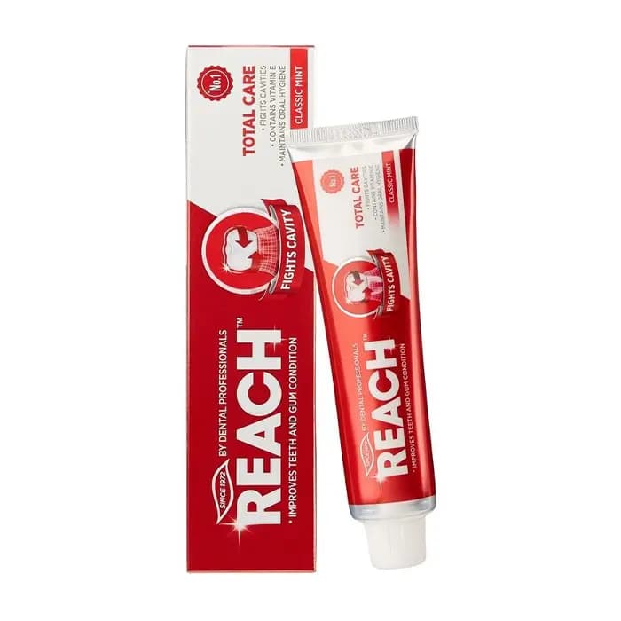 خمیردندان ضد لک و محافظ لثه reach مدل total care رایحه نعنا کلاسیک 150 گرم — تصویر ۲