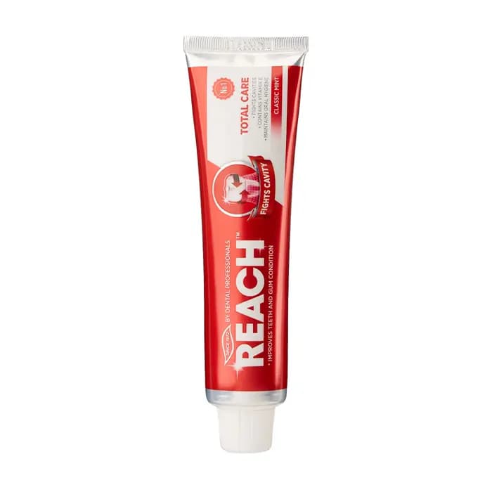 خمیردندان ضد لک و محافظ لثه reach مدل total care رایحه نعنا کلاسیک 150 گرم