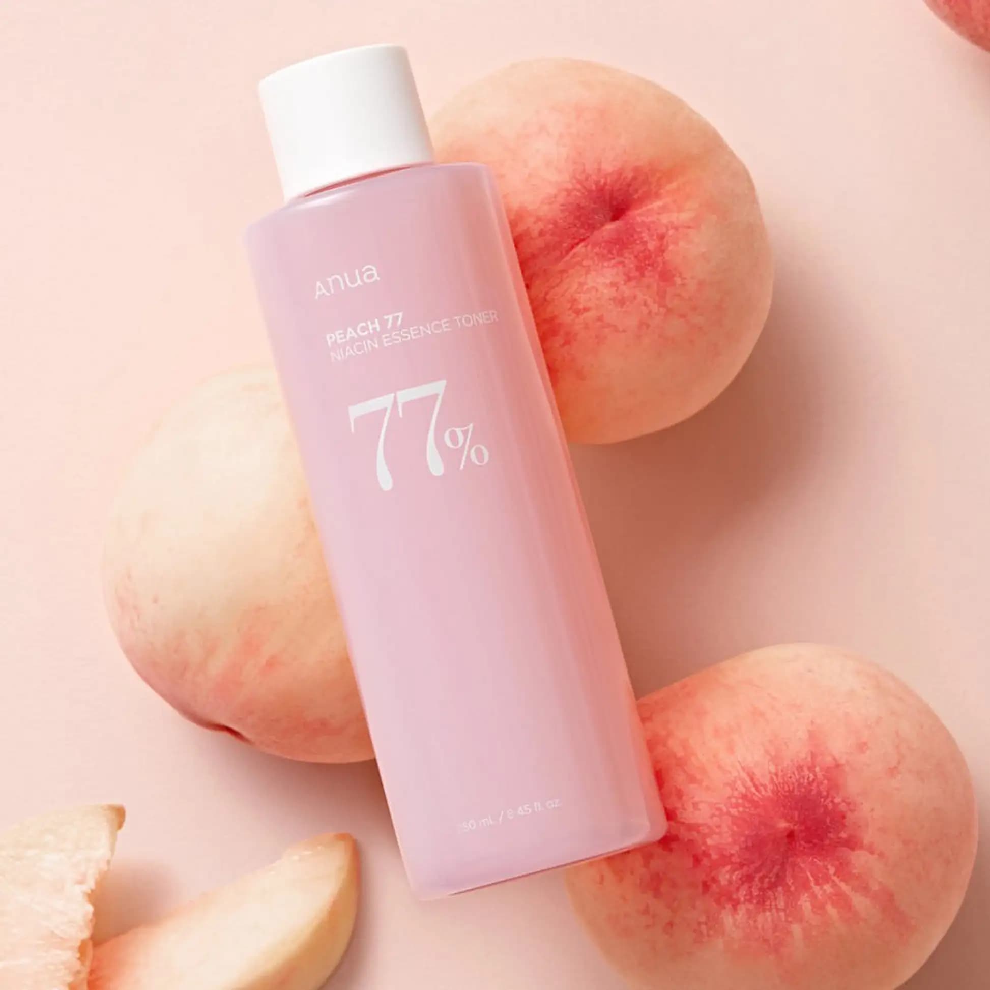 تونر اسنس آبرسان و ضد لک هلو و نیاسینامید آنوا Anua مدل Peach 77 | حجم 250 میل — تصویر ۳