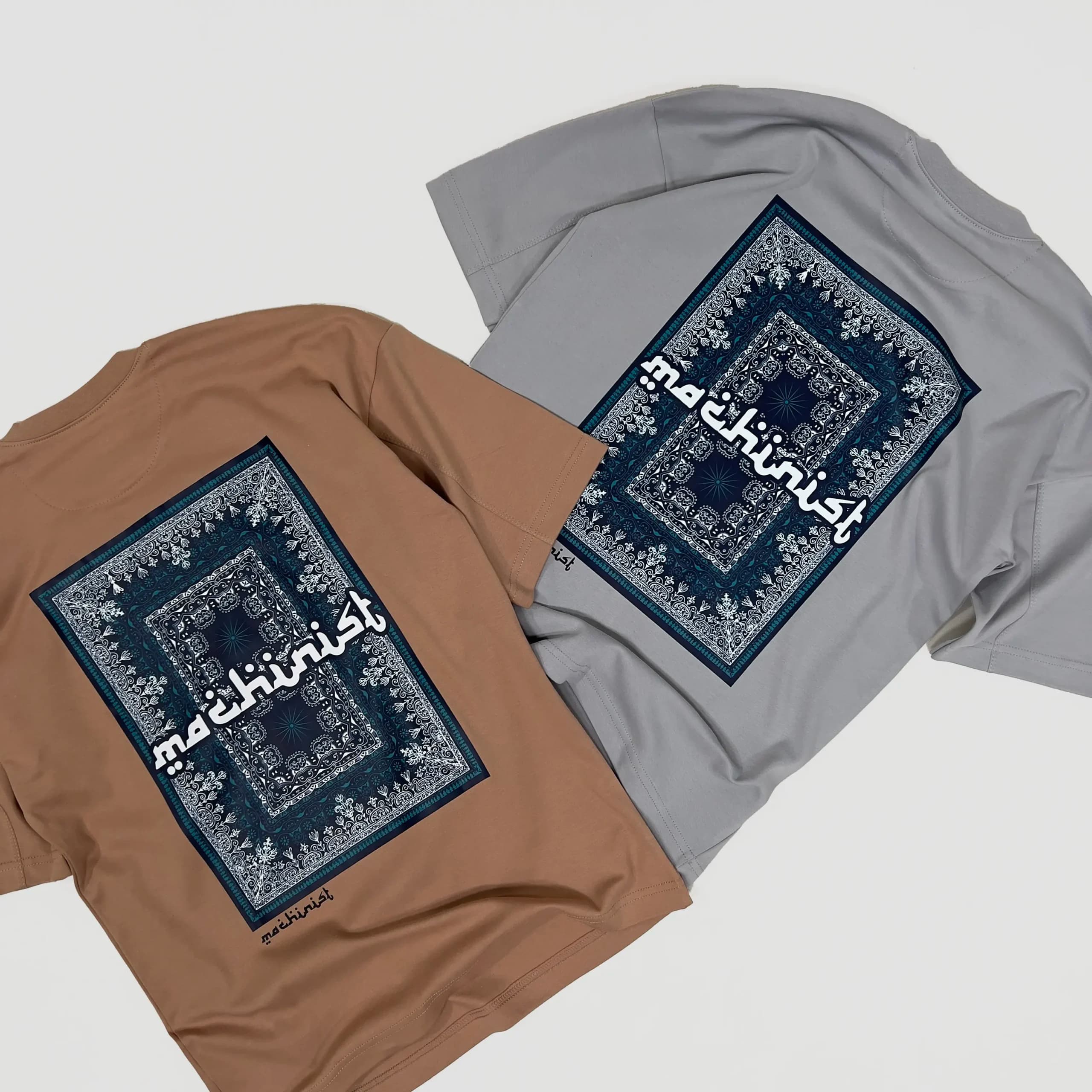 تیشرت نخ پنبه دو رو طرح فرش عربی — تصویر ۵