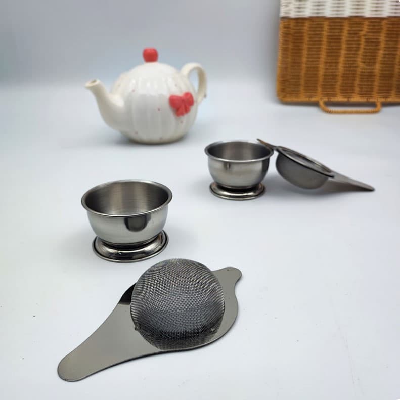 صافی چای پایه دار استیل