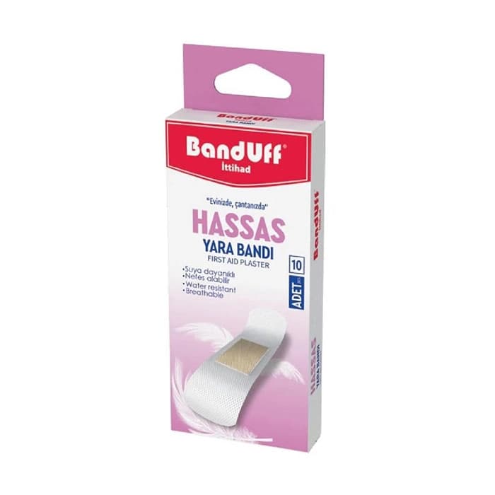چسب زخم پوست حساس banduff بسته 10 عددی