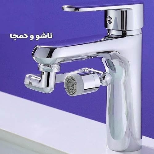 سر شیر آب ظرفشویی استیل مدل تلسکوپی 360 درجه — تصویر ۴