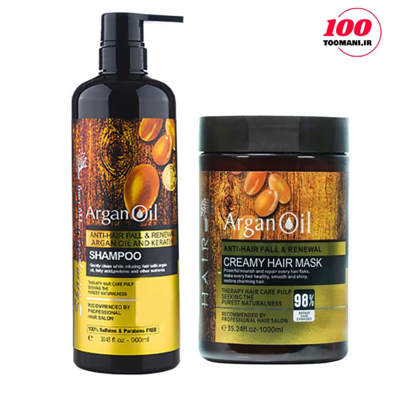 پک شامپو و ماسک مو روغن آرگان لایتنس (پنج ستاره اورجینال)