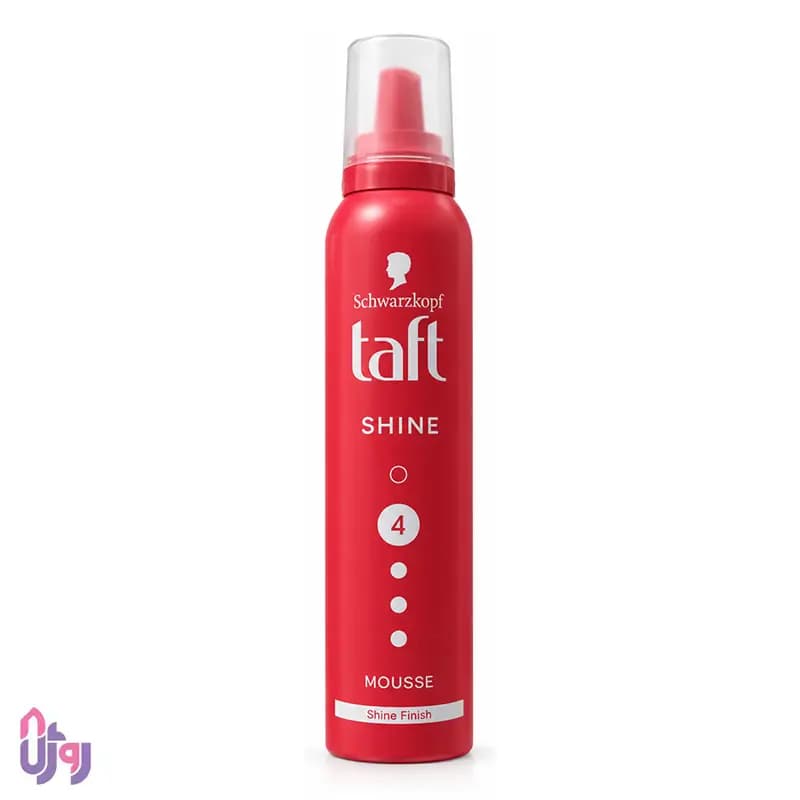 اسپری حالت‌دهنده مو شوارتسکف تافت Schwarzkopf Taft مدل موس مو حجم‌دهنده و حالت دهنده شاین Shine قدرت نگهدارندگی 4 حجم 200 میلی‌لیتر — تصویر ۸