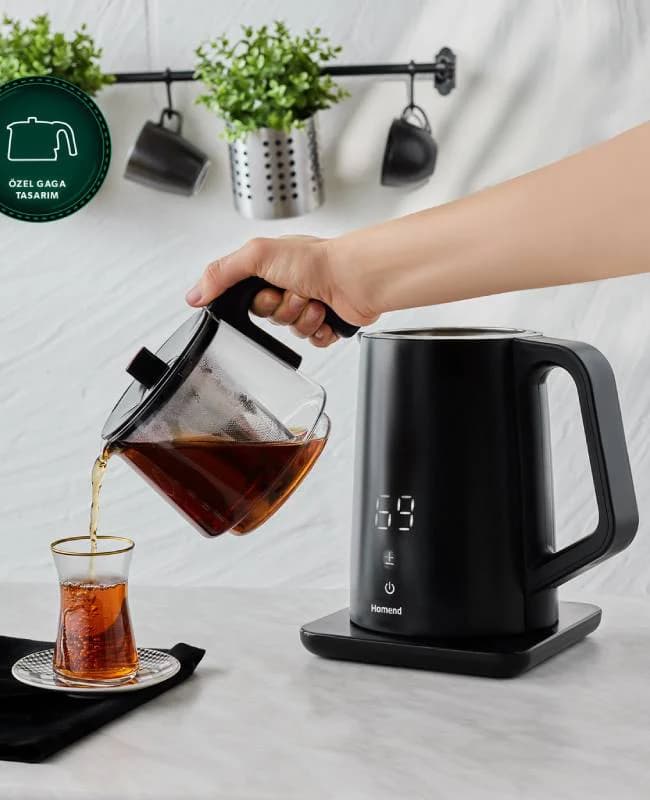 چای ساز رویال مشکی هومند کد 1795H — تصویر ۳