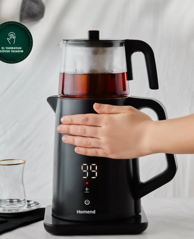 چای ساز رویال مشکی هومند کد 1795H — تصویر ۲