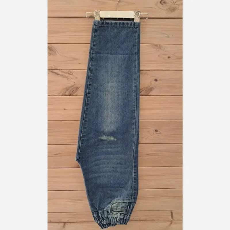 شلوار مام استایل جین اسپرت بچگانه سایز 75 تا 100 — تصویر ۵