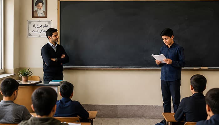 دانلود عکس باکیفیت کلاس درس مدرسه ایرانی | معلم و دانش آموز