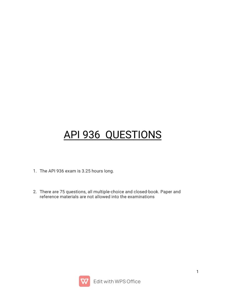 کتاب API 936 Questions and Answers | پرسش و پاسخ ای‌پی‌آی نهصد و سی و شش اثر گروه نویسندگان نسخه PDF انگلیسی — تصویر ۲