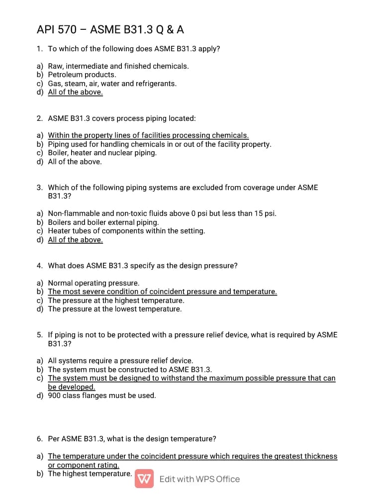 کتاب API 570 & ASME B31.3 Questions and Answers | پرسش و پاسخ ای‌پی‌آی پانصد و هفتاد و ای‌اس‌ام‌ای بی سی و یک ممیز سه اثر گروه نویسندگان نسخه PDF انگلیسی