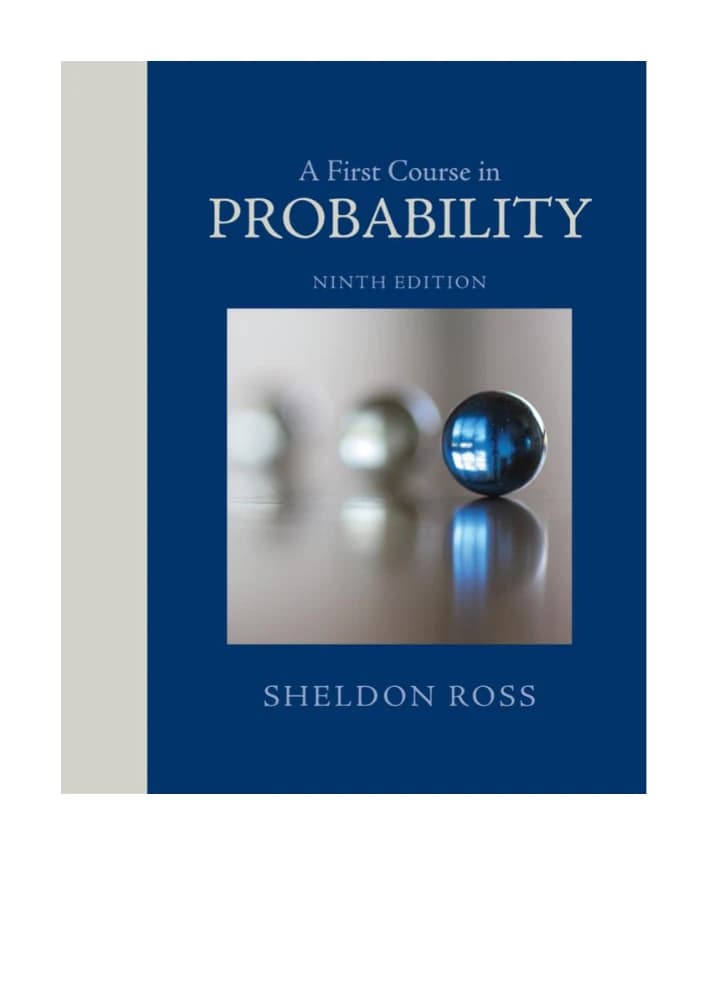 کتاب A First Course in Probability 2012 (یک دوره مقدماتی در احتمال، ۲۰۱۲) نسخه انگلیسی PDF