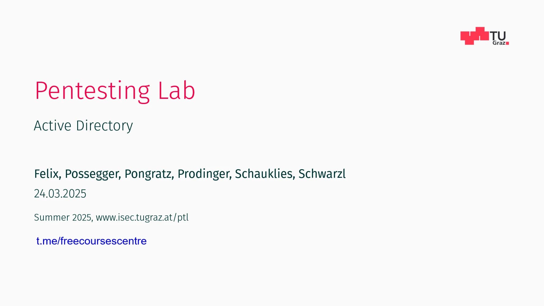 کتاب Pentesting Lab: Active Directory | آزمایشگاه تست نفوذ: اکتیو دایرکتوری اثر فلیکس پوسگر و مانوئل پونگراتز و فابیان پرودینگر نسخه PDF انگلیسی