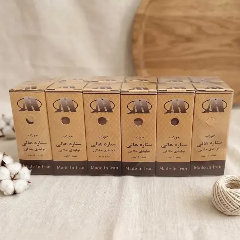 جوراب شیشه ای طرح ستاره سفید بسته 6 عددی مناسب سایز 36 تا 40 — تصویر ۴