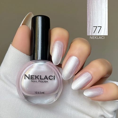 لاک نکلاسی (NEKLACI) شماره 77 – رنگ صدفی صورتی روشن