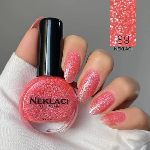 لاک نکلاسی (NEKLACI) شماره 89 – رنگ صورتی پاستیلی شنی