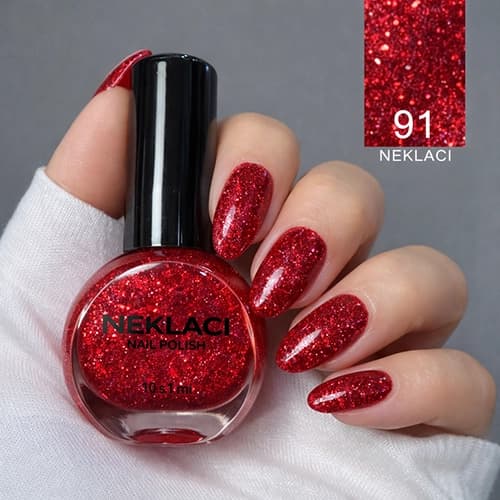 لاک نکلاسی (NEKLACI) شماره 91 – رنگ آلبالویی تیره اکلیلی