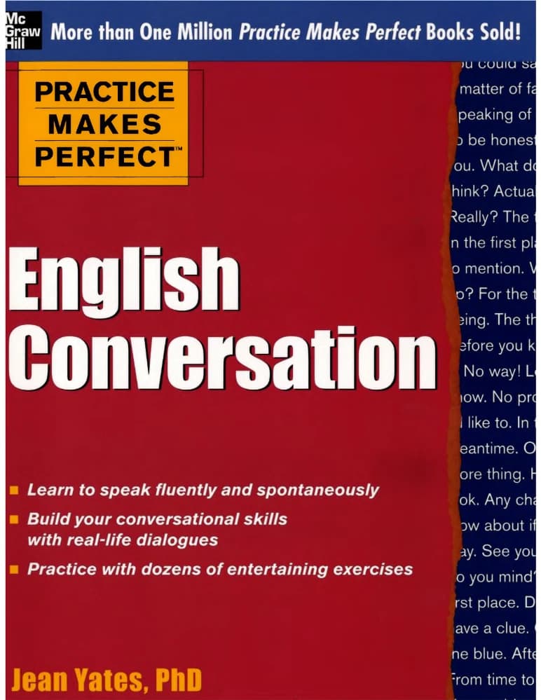 کتاب Practice Makes Perfect: English Conversation | تمرین باعث تسلط می‌شود: مکالمه انگلیسی اثر جین ییتس نسخه PDF انگلیسی