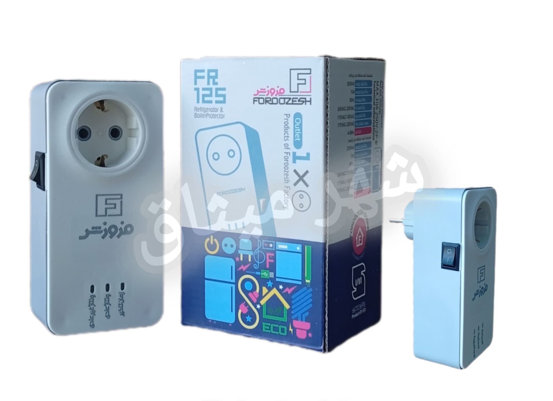 محافظ ولتاژ تک خانه دوشاخه دار پکیج آنالوگ فروزش.