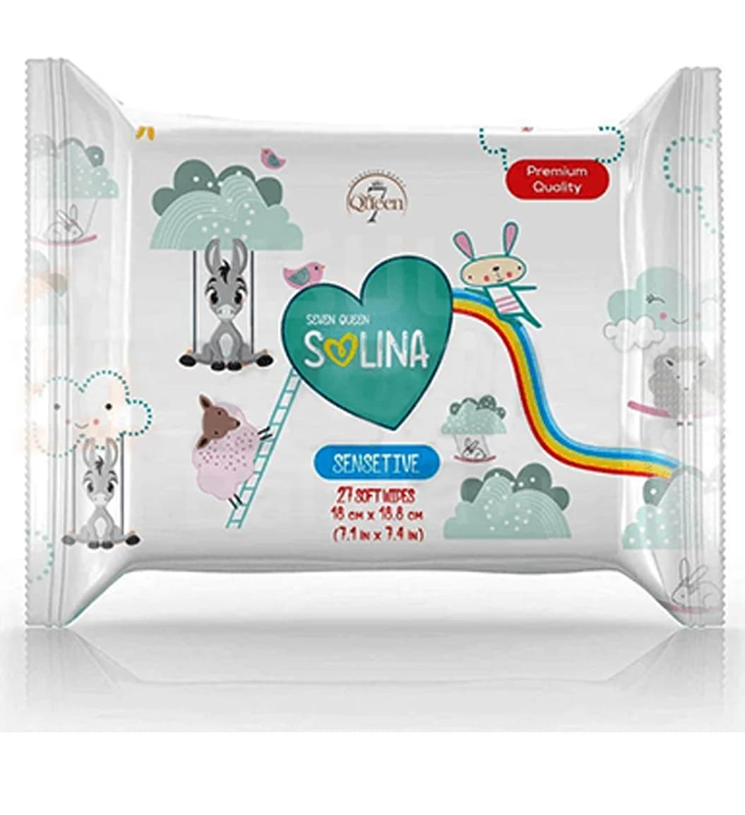 دستمال مرطوب کودک سون کوئین مدل Premium Quality بسته 27 عددی — تصویر ۲