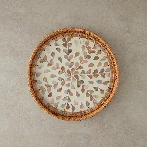 سینی گرد حصیری انگلیش هوم مدل Louice Rattan — تصویر ۲