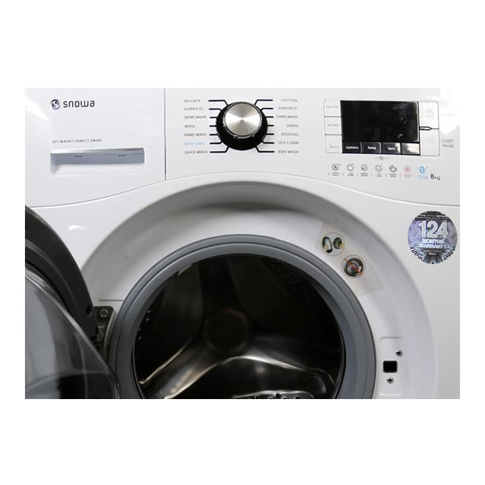 ماشین لباسشویی اسنوا 8 کیلویی مدل SWM-84 W 40 سری اکتا — تصویر ۲