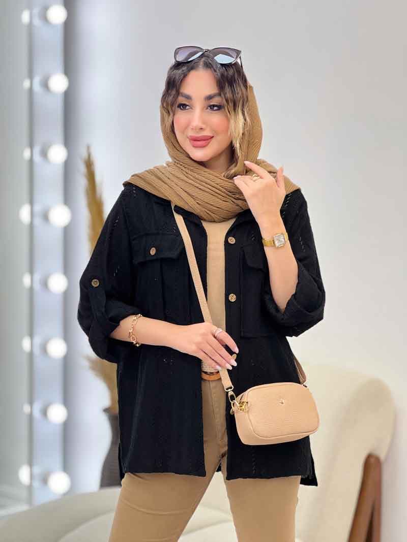 شومیز دو جیب پاکتی افروز کد 5250 — تصویر ۶