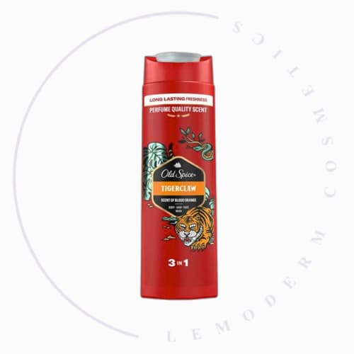 شامپو 3 در 1 اولد اسپایس مدل تایگر کلاو Tigerclaw حجم ۴۰۰ میل — تصویر ۲