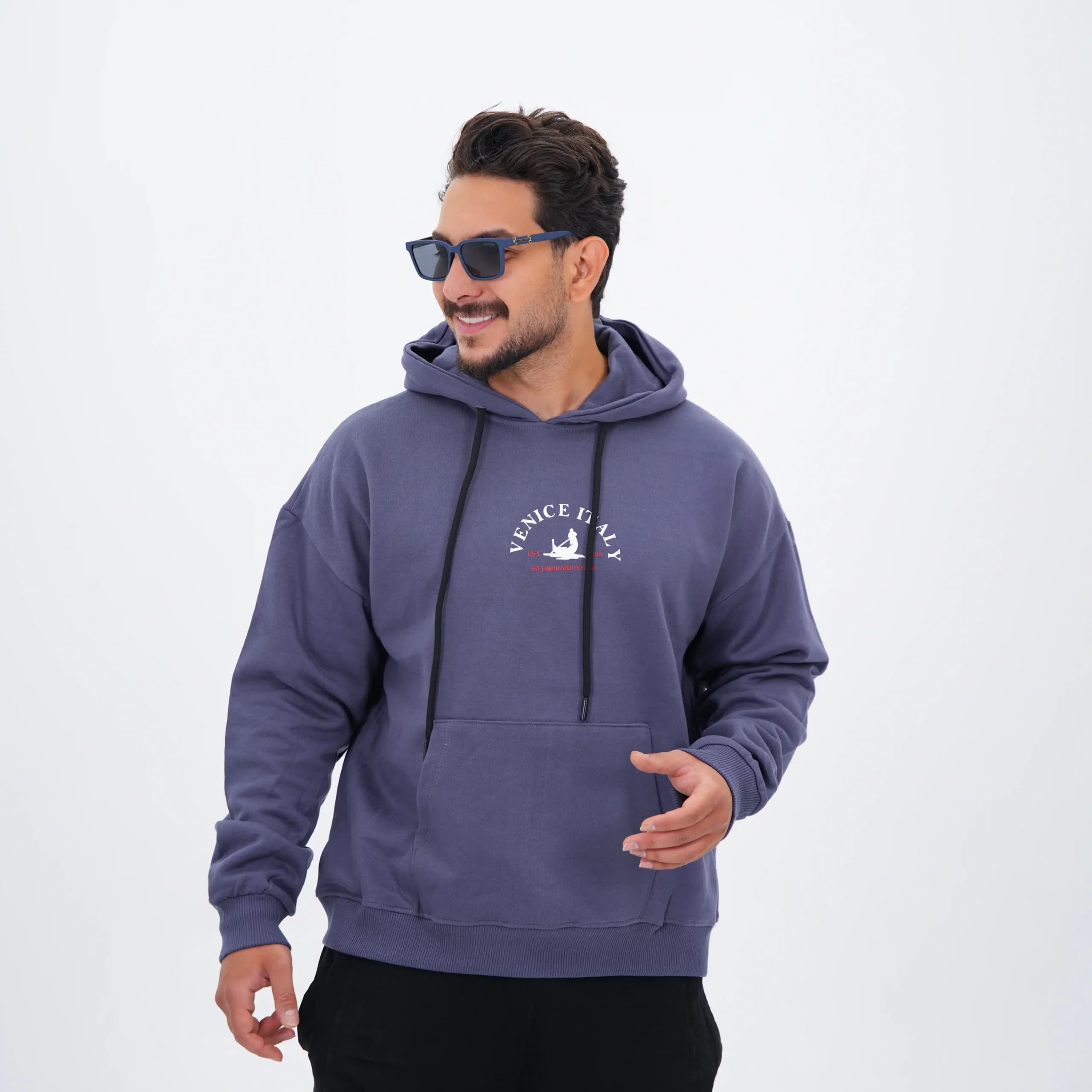 هودی مردانه پنبه سه نخ طرح VENICE ITALYکد 50235 H 102 — تصویر ۵