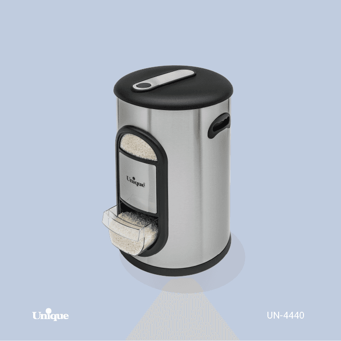 سطل برنج 10 کیلویی پیمانه دار استیل کد UN-4440