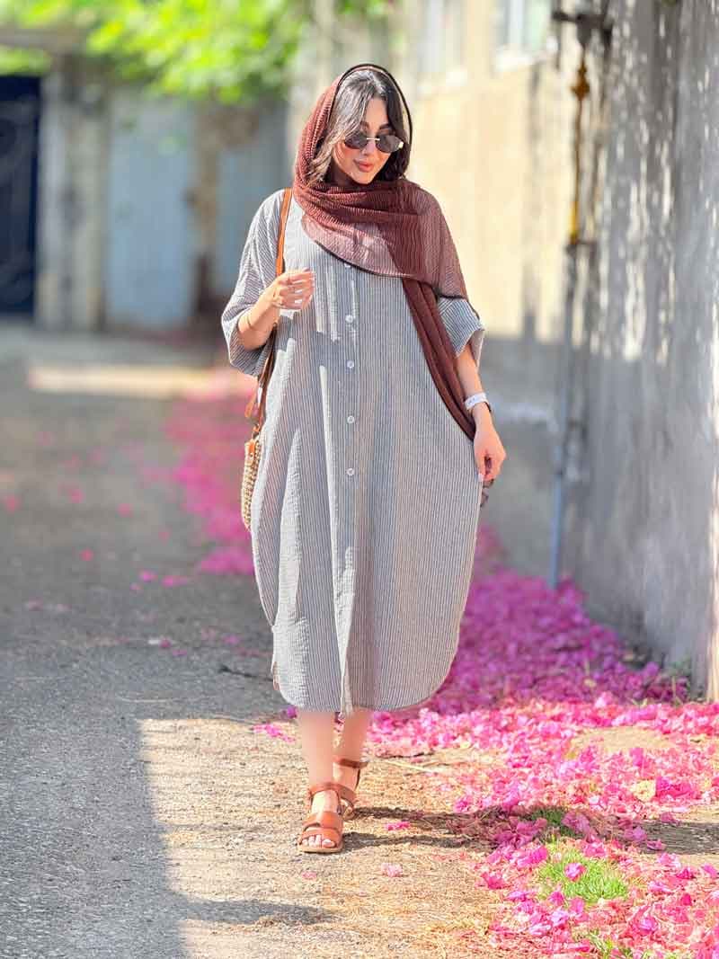 پیراهن بلند پانچ کد 6736 — تصویر ۳