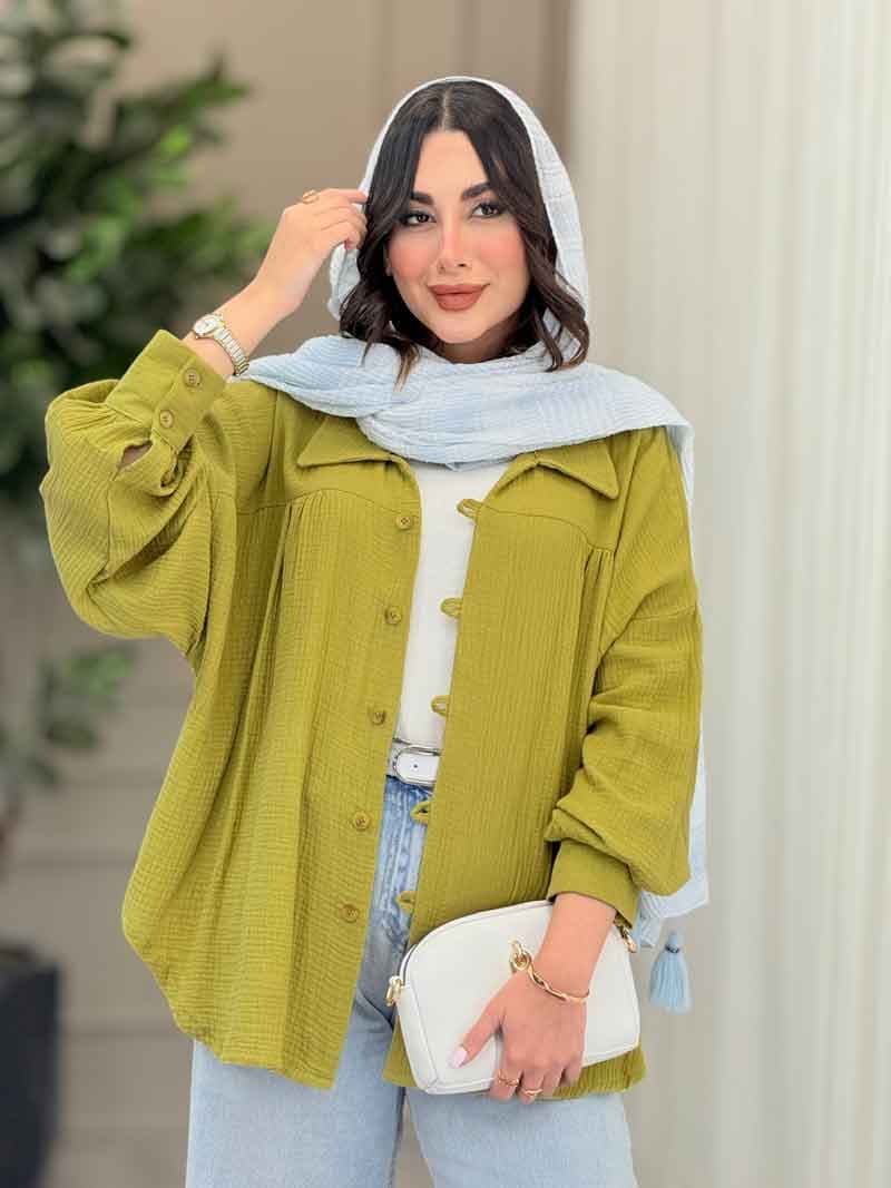 مانتو چین دار پایین هلال کد 6748
