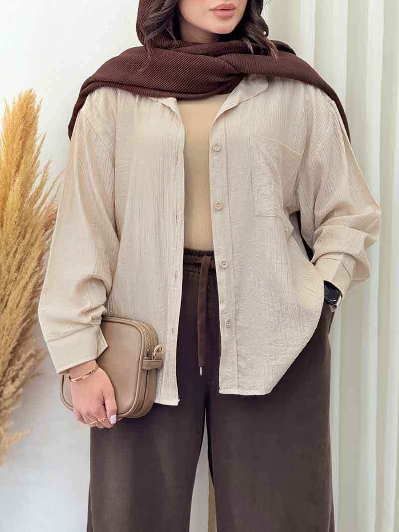 مانتو تک جیب پشت پیله پناه کد 6813 — تصویر ۸