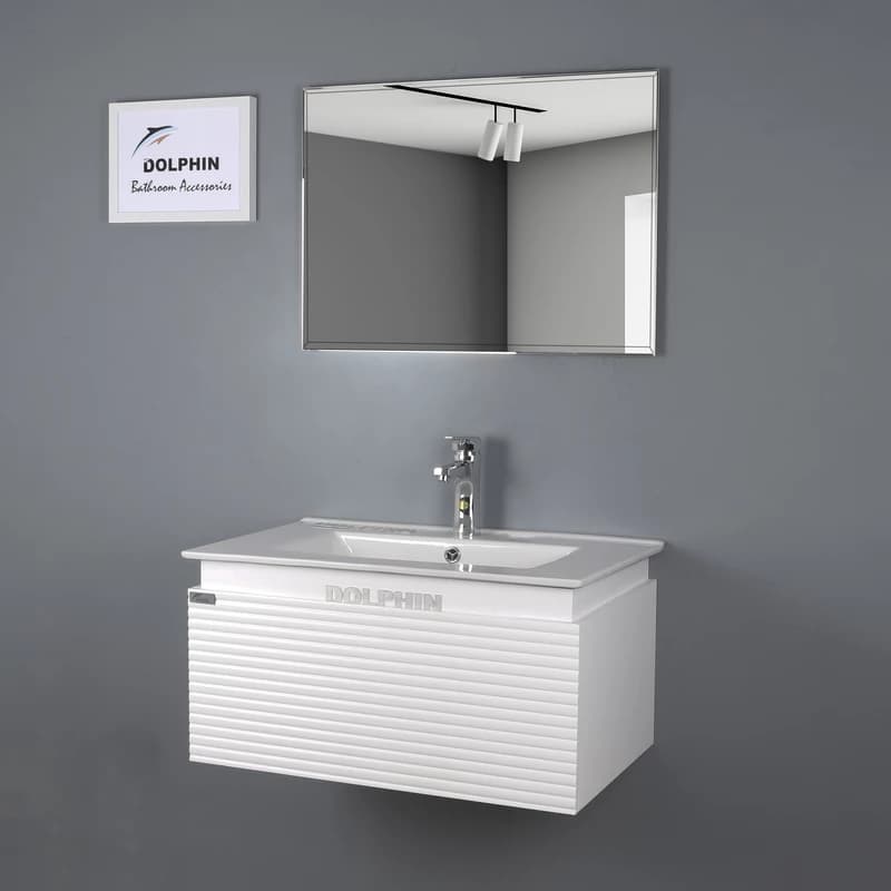 ست کابینت و روشویی دلفین مدل W-7246-bmb به همراه آینه
