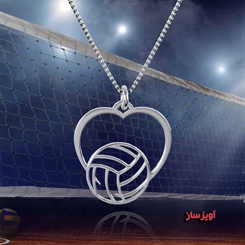 گردنبند والیبال و قلب کد 100361