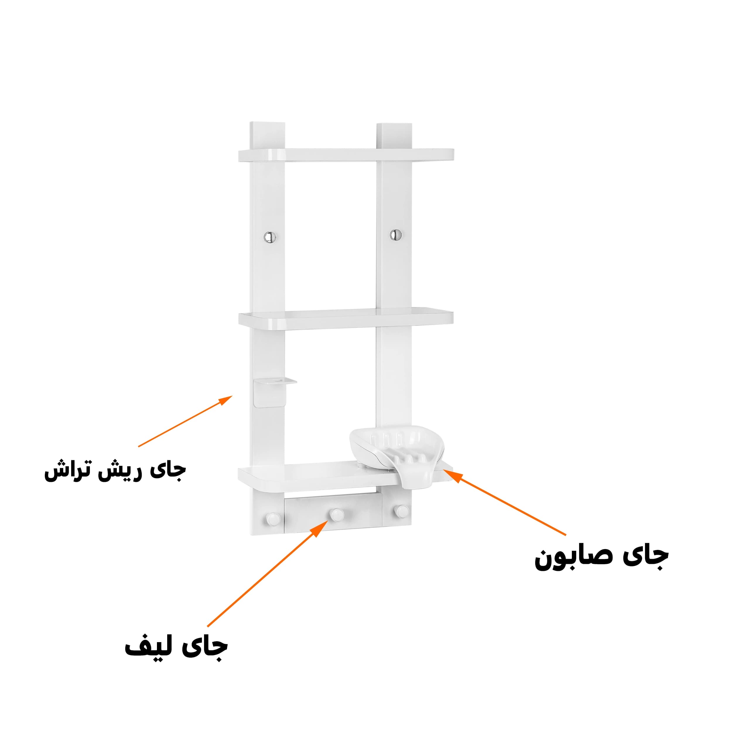 قفسه حمام دلفین مدل 3-10119 — تصویر ۴