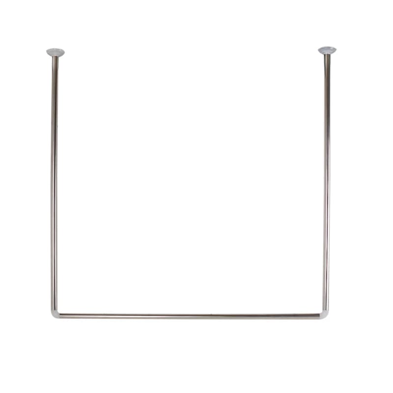 میله پرده حمام پیسو مدل U 90X90X90 cm (استیل)
