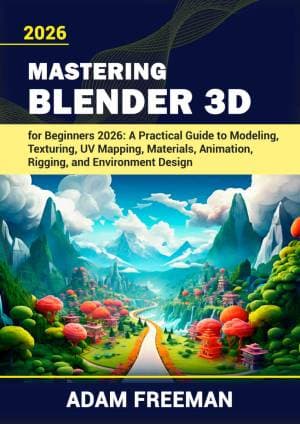 کتاب Mastering Blender 3D for Beginners: A Practical Guide to Modeling, Texturing, UV Mapping, Materials, Animation, Rigging, and Environment Design