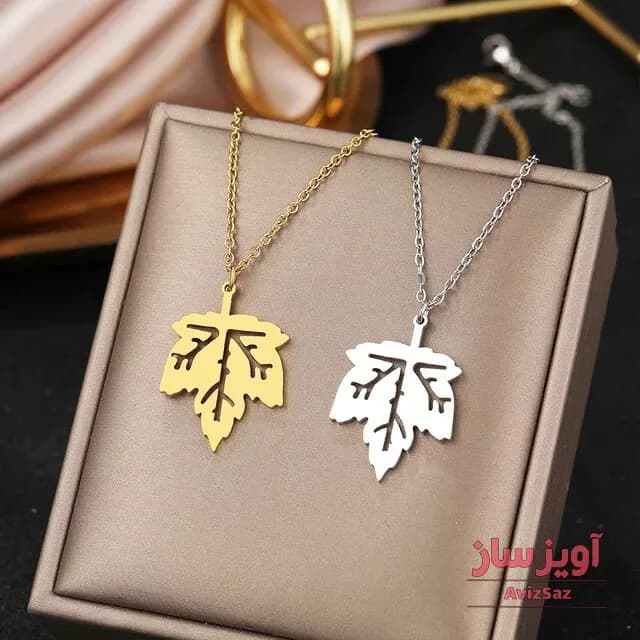 گردنبند برگ پاییزی کد 102487