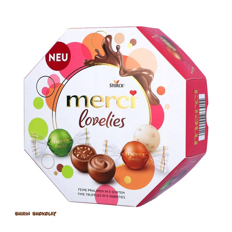 شکلات کادویی مرسی merci مدل lovelies وزن 185 گرم — تصویر ۲