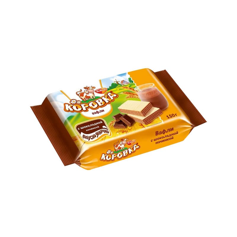 ویفر روسی کاروکا KOPOBKA با طعم شکلاتی 150 گرم
