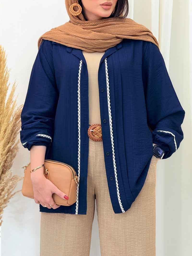 مانتو آستین کش نواردوزی کد 6771